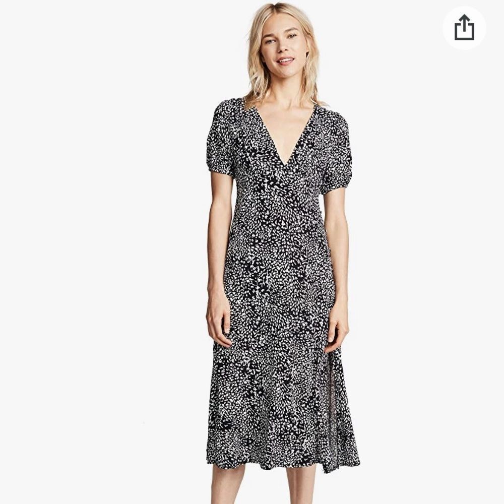 Free People Looking For Love Black Midi Dress 10